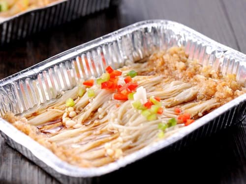 梨林镇锡纸烤金针菇